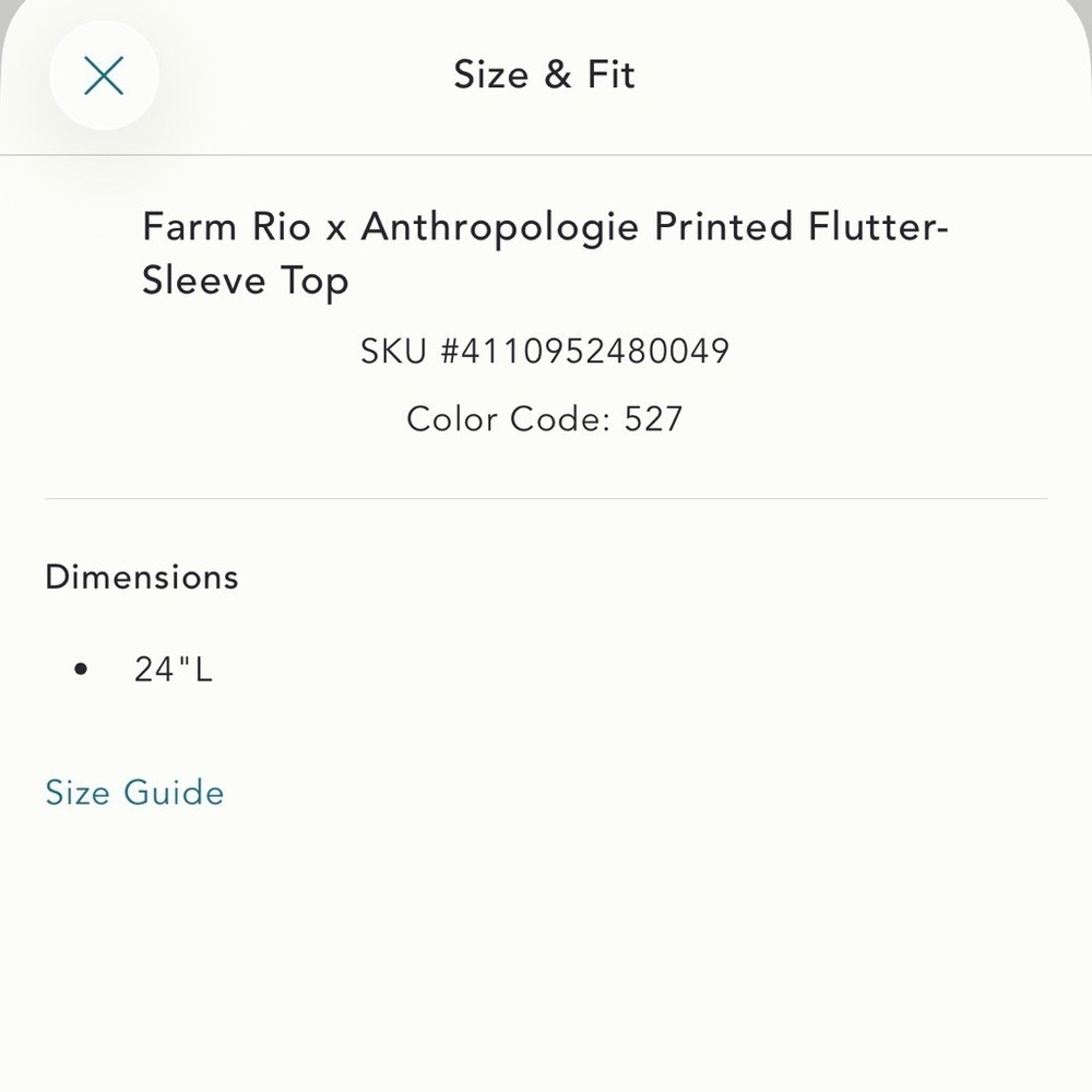 NWT new small Anthropologie x farm Rio printed flutter sleeve top black white - Picture 14 of 16